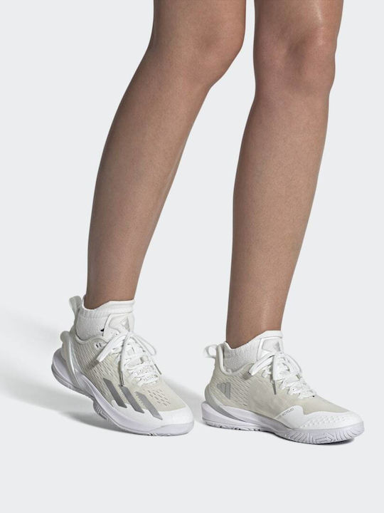 Adidas Adizero Cybersonic Bărbați Pantofi Tenis Curți dure Cloud White / Silver Metallic / Grey One