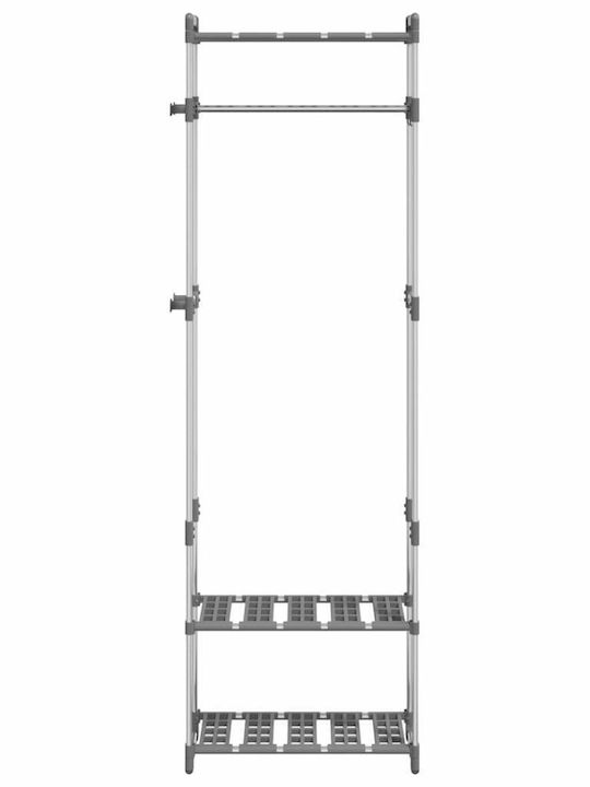 vidaXL Κρεμάστρα Δαπέδου από Μέταλλο Ασημί 59x29x192cm