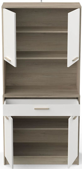 Alchemymauro Fusiko Στήλη Κουζίνας Μαύρο 83.3x40x176.1εκ.