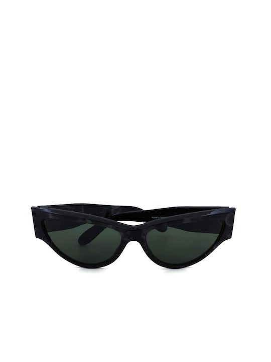 Ray Ban Sunglasses Μαύρα with Acetate Frame & Green Lens Ray Ban Sunglasses Μαύρα with Acetate Frame & Green Lens