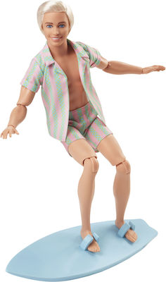 Barbie The Movie Wearing Pastel Striped Beach Matching Set Collectible Doll Ken for 3++ Years