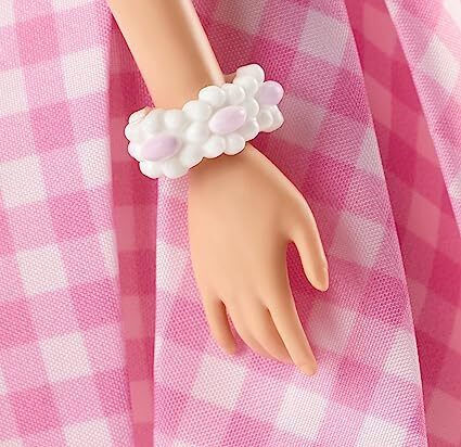 Barbie The Movie Margot Robbie in Pink Gingham Dress Collectible Doll for 3+ years+ Years 30cm