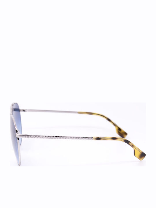 Burberry Scott Unisex Sunglasses with Silver Metallic Frame and Brown Gradient Lenses BE3135 100519