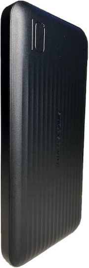 XO PB301 Power Bank 10000mAh με 2 Θύρες USB-A Μαύρο