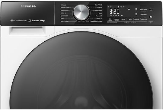 Hisense Πλυντήριο Ρούχων 12kg 1400 Στροφών WF5S1243BW