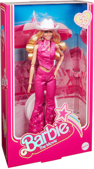 Barbie The Movie Margot Robbie in Pink Western Outfit de Colectie Păpușă pentru 3+ ani+ Ani