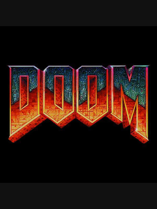 Takeposition Φούτερ Ζακέτα με Κουκούλα Z-cool Game Doom Logo σε Μαύρο χρώμα