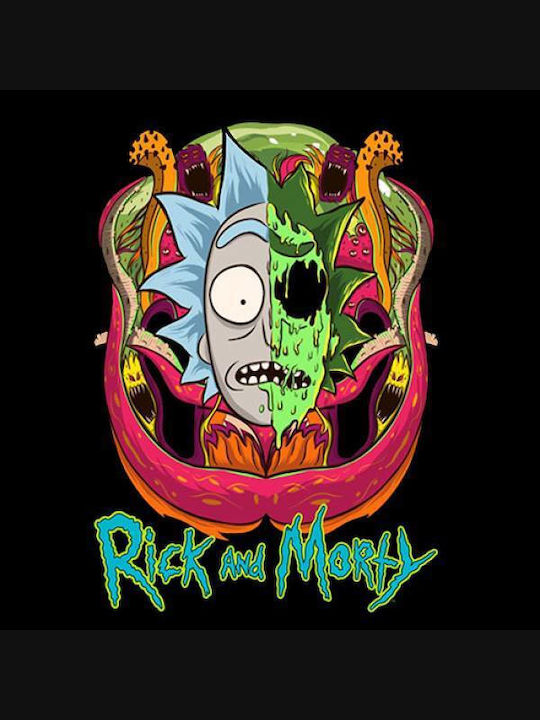 Takeposition T-shirt Rick And Morty Rick σε Μαύρο χρώμα