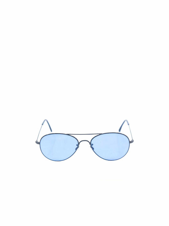 Babylon Sunglasses with Blue Metal Frame and Light Blue Lens B216 C27