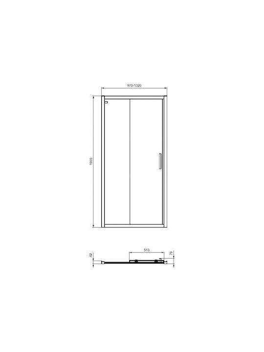 Ideal Standard Shower Screen for Shower 97-102x195.5cm