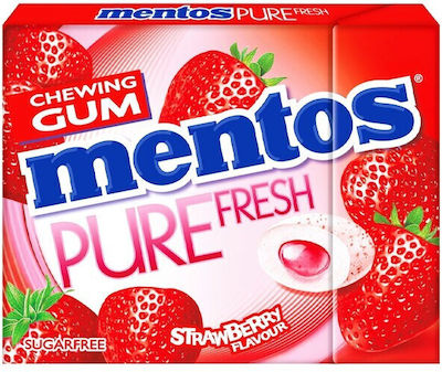 Mentos Chewing gum Pure Fresh with Φράουλα Flavour 12pcs 30gr