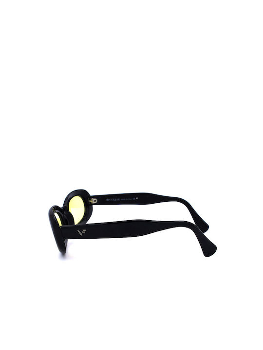 Vogue Women's Sunglasses with Black Plastic Frame and Yellow Lens VO2183S W44