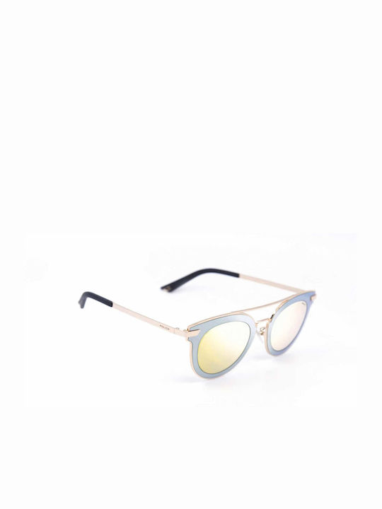 Police Women's Sunglasses with Gold Frame and Yellow Gradient Lens SPL349 300G