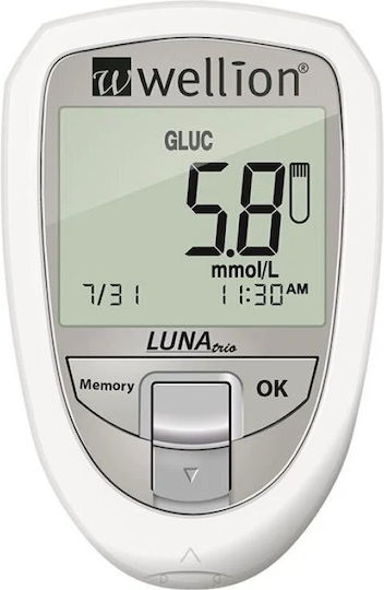 Wellion Luna Trio Blood Glucose Monitor White
