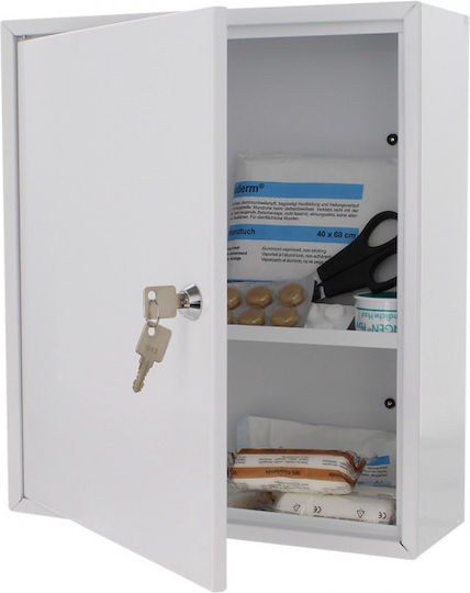 Comsafe MK-1 Metallic Wall-Mounted First Aid Kit with Lock