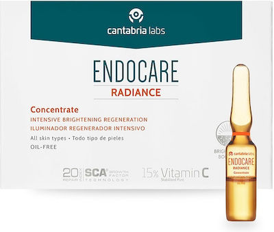 Endoca Endocare Radiance Concentrate Serum Gesicht mit Vitamin C für Glanz & Aufhellung 14x1ml