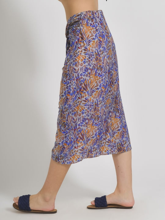 Ble Resort Collection Midi Skirt in Blue color