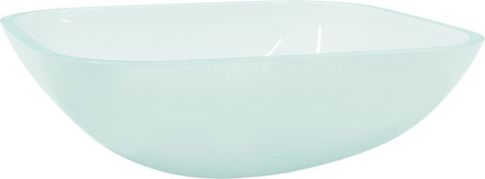 vidaXL Επικαθήμενος Νιπτήρας Γυάλινος 42x42x14cm vidaXL Επικαθήμενος Νιπτήρας Γυάλινος 42x42x14cm