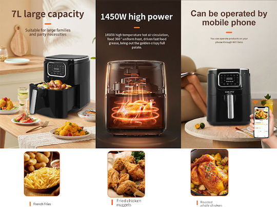 Sokany Air Fryer 7lt Μαύρο SK-ZG-8041