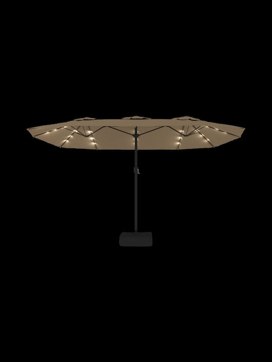 Squared Plastic Brown Parasol 4.49x2.65xH2.45m