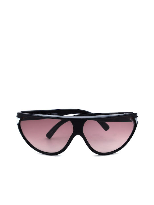 Givenchy Women's Sunglasses with Black Plastic Frame and Pink Gradient Lens SG902 32