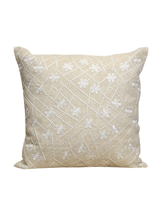Ilis Home Διακοσμητική Μαξιλαροθήκη 44735 Μπεζ 42x42εκ.