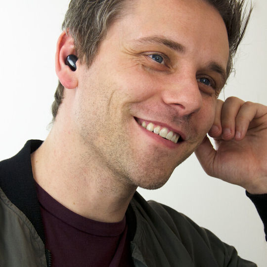 Mee Audio Pebbles Earbud Bluetooth Handsfree Ακουστικά με Αντοχή στον Ιδρώτα και Θήκη Φόρτισης Onix Black