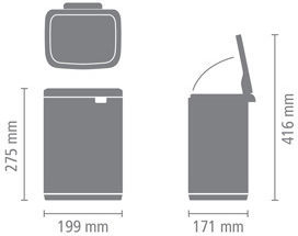 Brabantia Απορριμμάτων Μαύρος 4lt Brabantia Απορριμμάτων Μαύρος 4lt