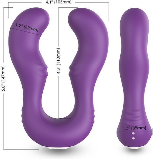 Kinksters Διπλός Δονητής 14.7cm Μωβ