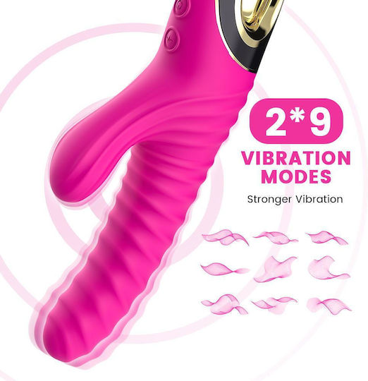 Kinksters Δονητής Rabbit 22cm Ροζ