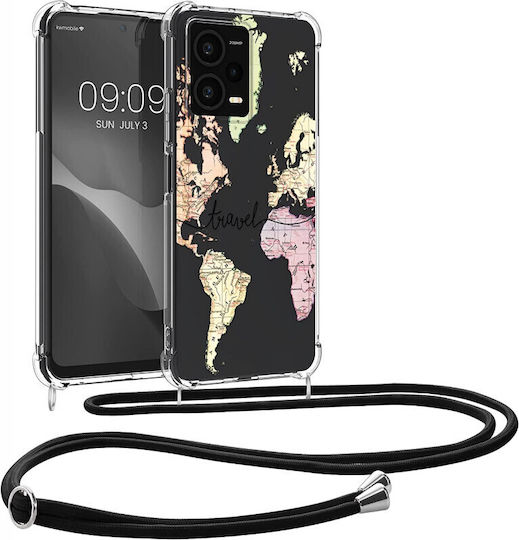 KWmobile Design Travel Back Cover Silicon cu Curea Negru (Redmi Note 12 Pro+)
