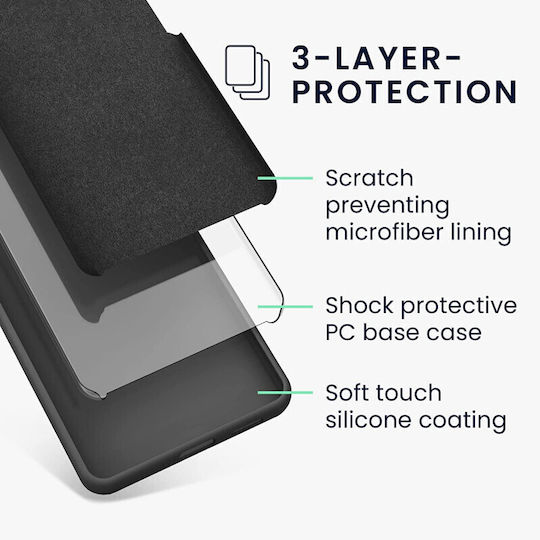 KWmobile 5G Back Cover Σιλικόνης Μαύρο (Galaxy A54)
