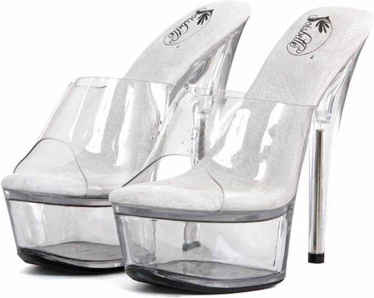 Soiemio Damen Sexy Transparente Schuhe