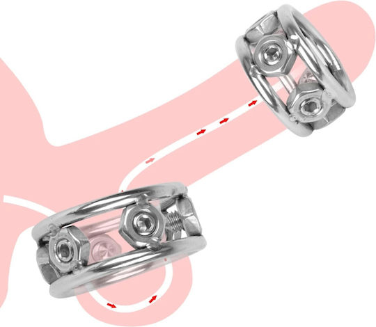 Kinksters Cock Ring Cock Metalic Argintiu