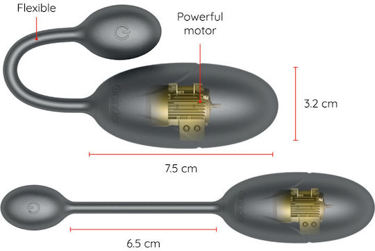 Oninder Mini Δονητής Egg με Απομακρυσμένο Έλεγχο 7.5cm Μαύρος
