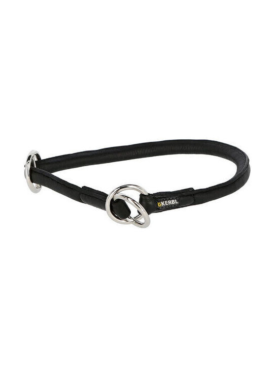 Kerbl Leather Choke Collar in Black Color 8mm x 50cm