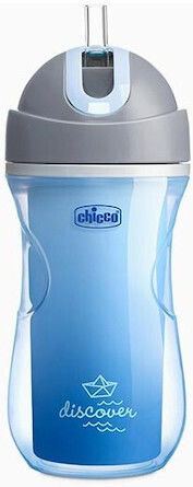 Chicco Kleinkinderbecher Sport aus Silikon Blau 266ml für 14m+m+