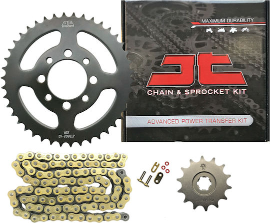 JT Sprockets Комплект верига и зъбни колела за Kawasaki ZX 130 - ЗХ 130