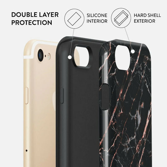 Burga Fashion Tough Back Cover Πλαστικό / Σιλικόνης Ροζ Χρυσό (iPhone SE 2022/2020)