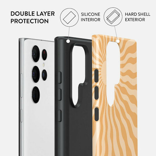 Burga Fashion Tough Back Cover Πλαστικό / Σιλικόνης Πορτοκαλί (Galaxy S22 Ultra 5G)