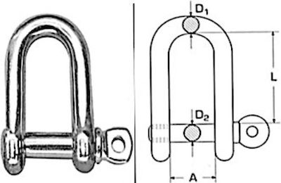 Ναυτικό Κλειδί M8358 Inox A4 - 6mm