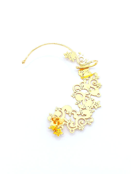 PS Silver Single Earring Ear Climber made of Silver Gold Plated