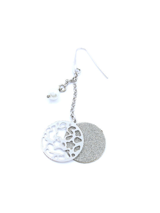 PS Silver Earrings Pendants made of Silver with Pearls