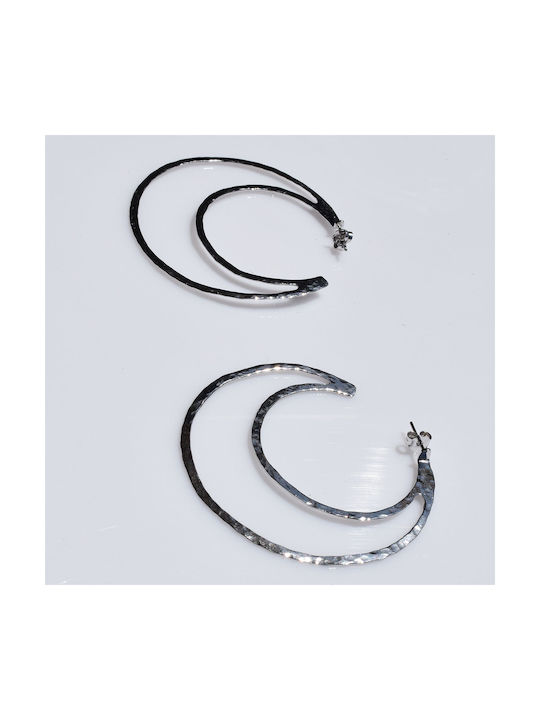 Bizoutaki Earrings Hoops made of Silver