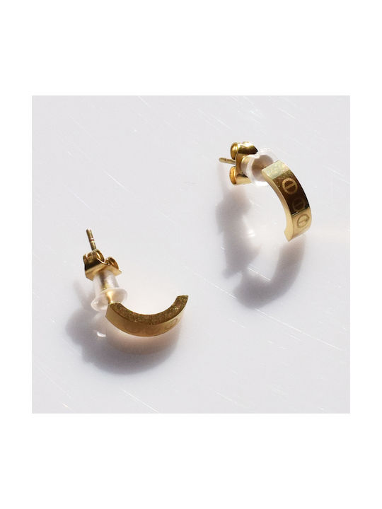 Bizoutaki Earrings made of Steel Gold Plated