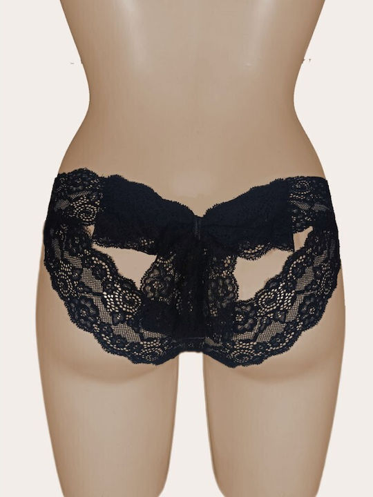 Milena by Paris Women's String with Lace Black