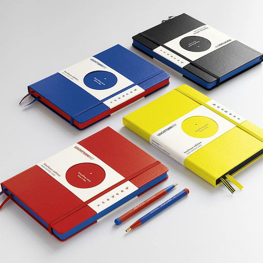 Leuchtturm1917 Bauhaus Carnet A5 cu Puncte și Elastic Albastru