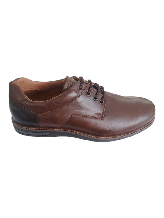 Antonio Shoes Men's Leather Casual Shoes Brown