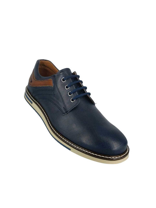 Antonio Shoes Men's Leather Casual Shoes Blue