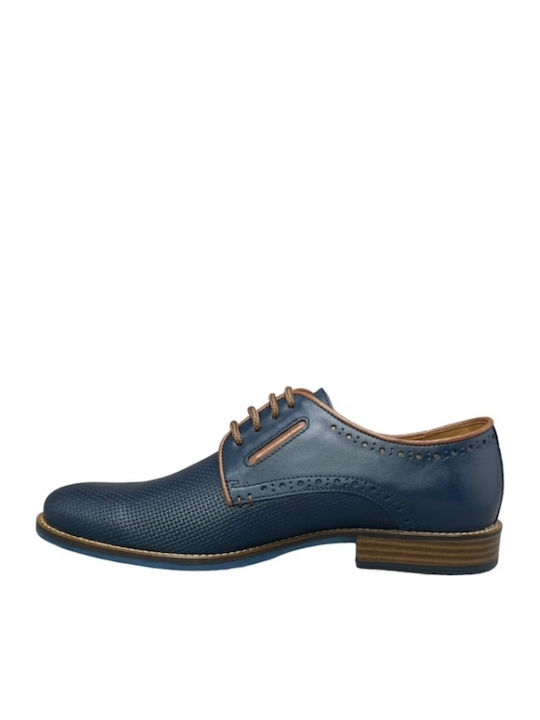 Leder Herren Freizeitschuhe Blau